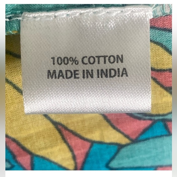 Tuckernuck Retro Daisy Caftan Dress S NWT Cotton Long Sleeve Tiered Boho Chic - Picture 3 of 4